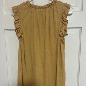 Ces Femme Women's Maternity Top- Mustard Yellow Sz. Small